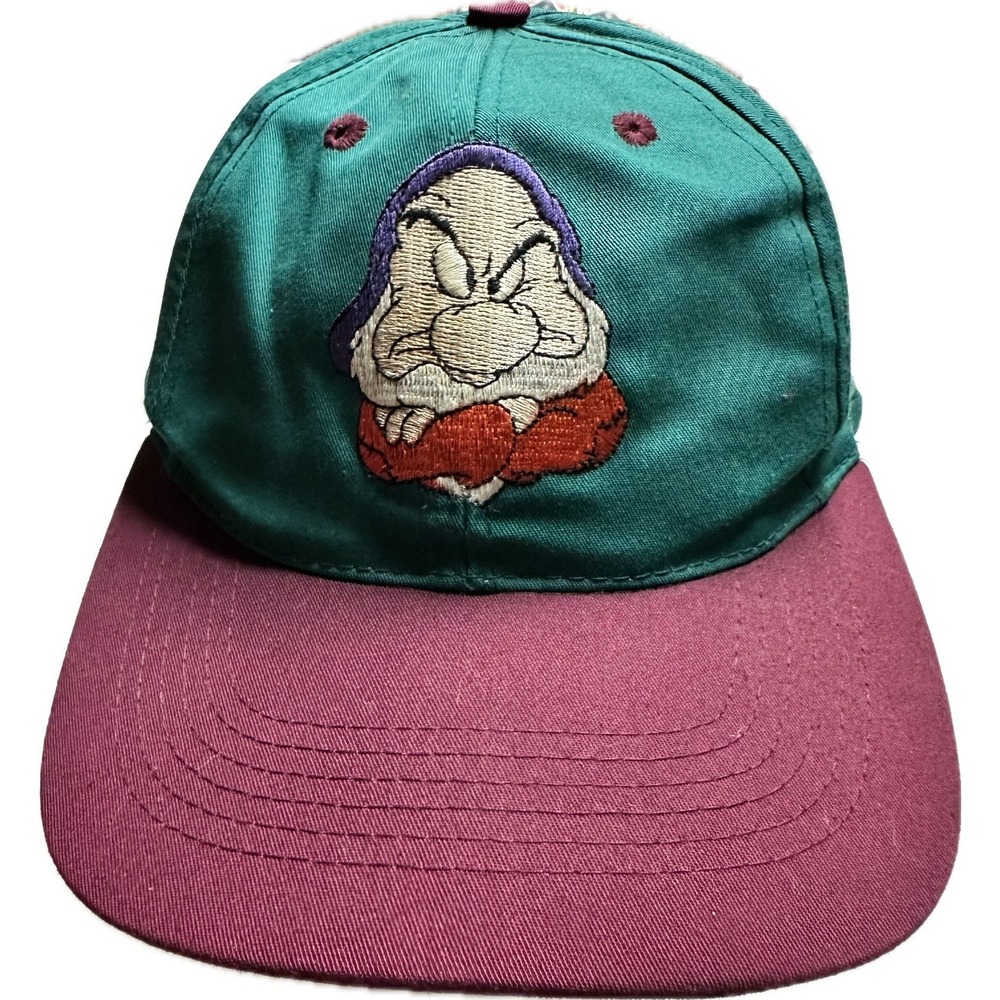 Vintage‎ 90s Grumpy Snow White Disney Snapback Movie Promo Hat